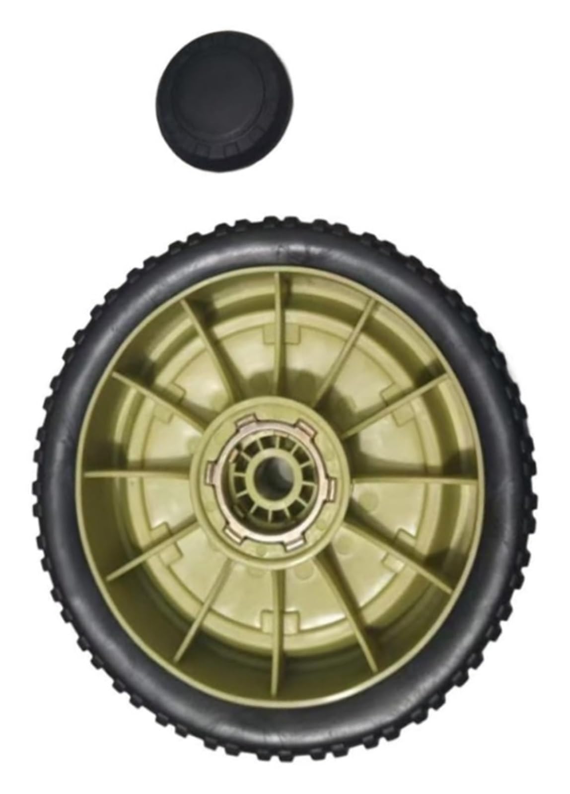 Juego de ruedas delanteras y traseras de 200 mm for modelos HR214, HRU214, HRU215, HRU216D y HRU196 con cubiertas de rueda, repuesto de rueda for cortacésped.