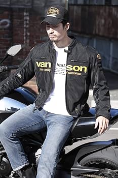 VANSON バンソン レザー スタジアム ジャケット イエロー ブラック Amazon | バンソン メッシュライダースジャケット メンズ