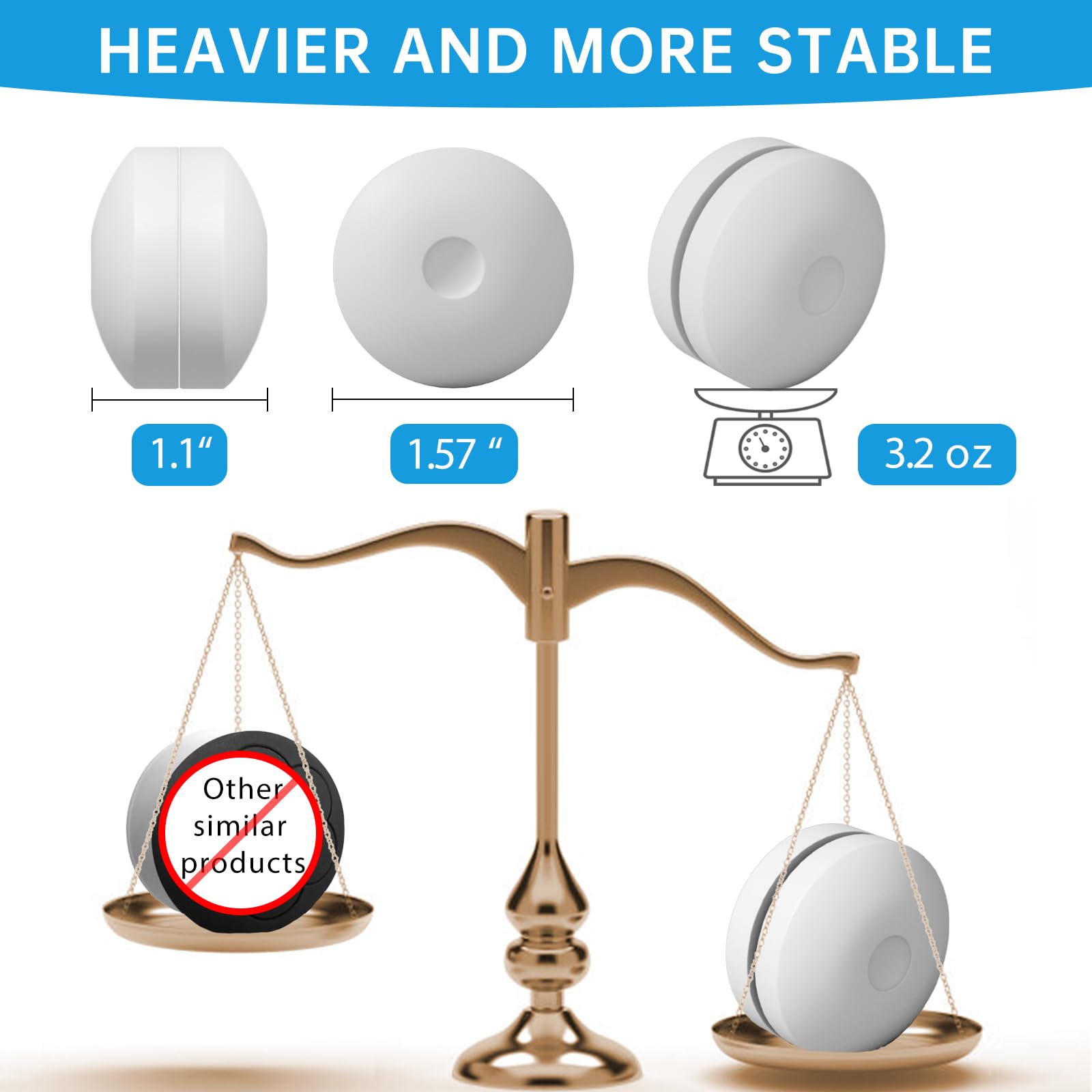 MtMinn Shower Curtain Weights - Silicone Fully Wrapped Rustproof Shower Curtain Magnets, No Sew, Waterproof, Anticollision - Heavy Outdoor Weighted Clips for Drapery, Tablecloth, Flag (4 Pairs)