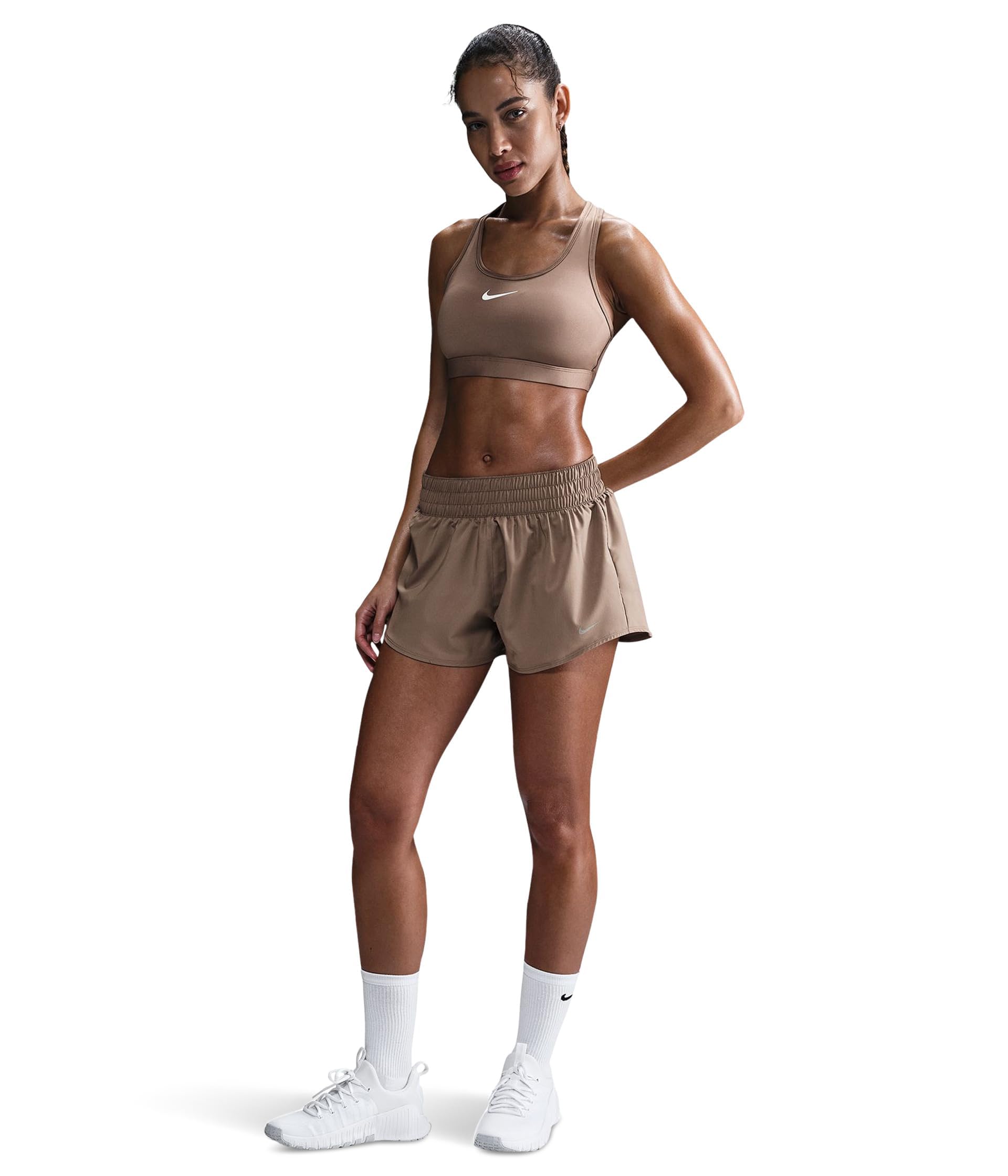 Nike Womens Swoosh Medium Support Bra Brown