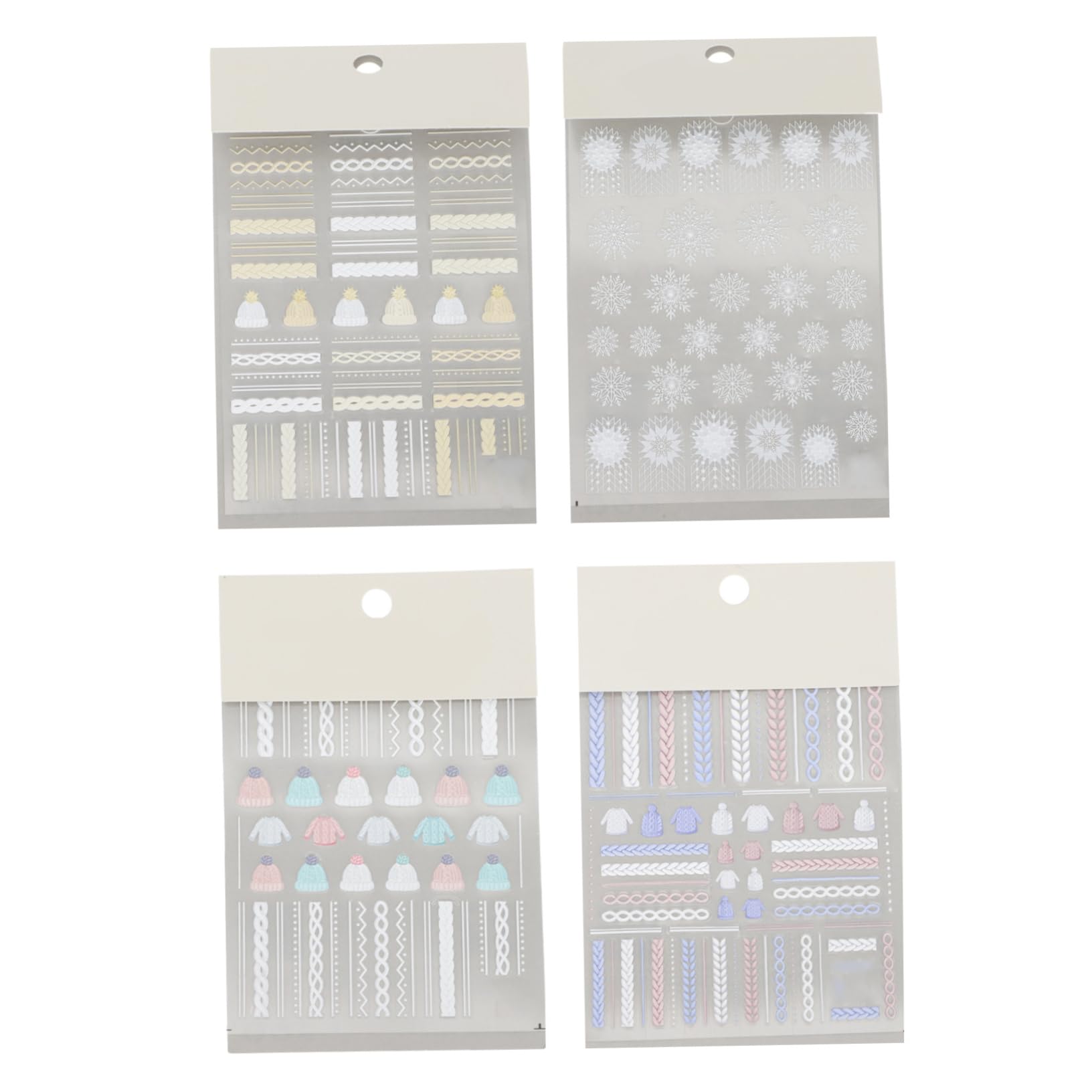 FRCOLOR 8sets Adesivi Per Unghie Natalizi Di Decalcomanie Per Nail Art Stile Xmas Facili Da Applicare e Autoadesivi Materiale Resistente e Duraturo Per Decorazioni Unghie Fai Da Te