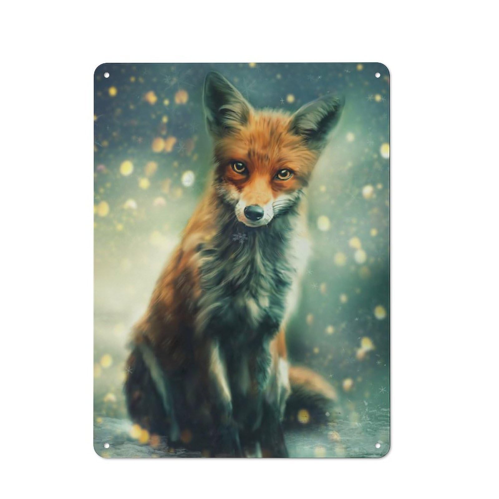 Junmoney Mr Fox Tin Wall Plaque 40X30cm With For Hobby Room Or Studio, For Metal Sign Collectors, For Kitchen And Home Bar Decor