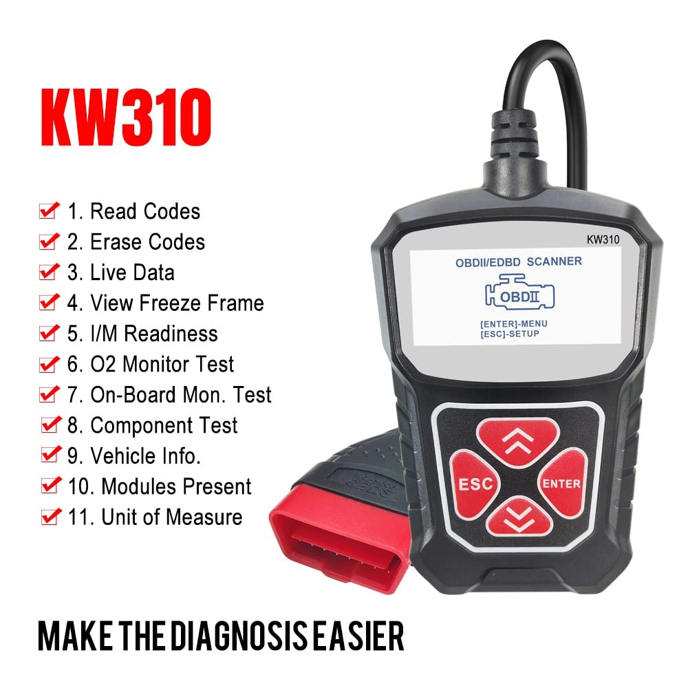 Skaner OBD2 Do Skanera Samochodowego OBD 2 Narzędzie Diagnostyczne Skaner Samochodowy Narzędzia Samochodowe KW310
