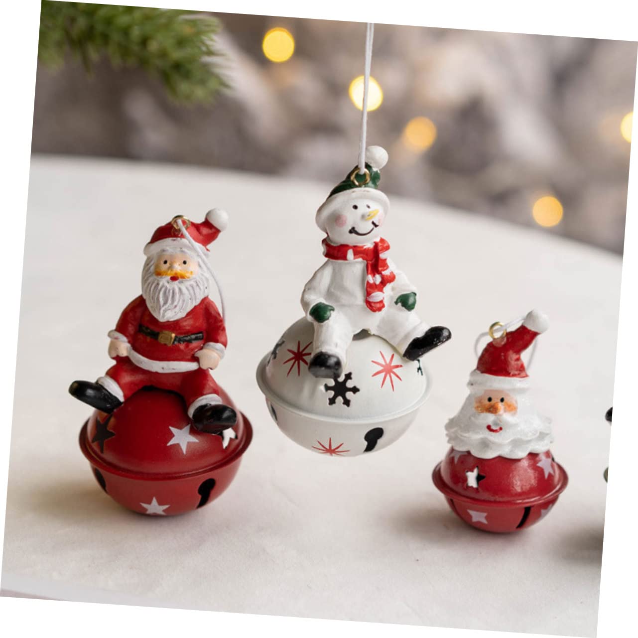 Zerodeko 3 Set Ciondolo Campana Di Natale Pendenti Natalizi Ciondolo Natalizio Piccole Campane Di Natale Decorazioni E Ornamenti Per Alberi Di Natale Ornamento Natalizio Resina 3 Pezzi*3
