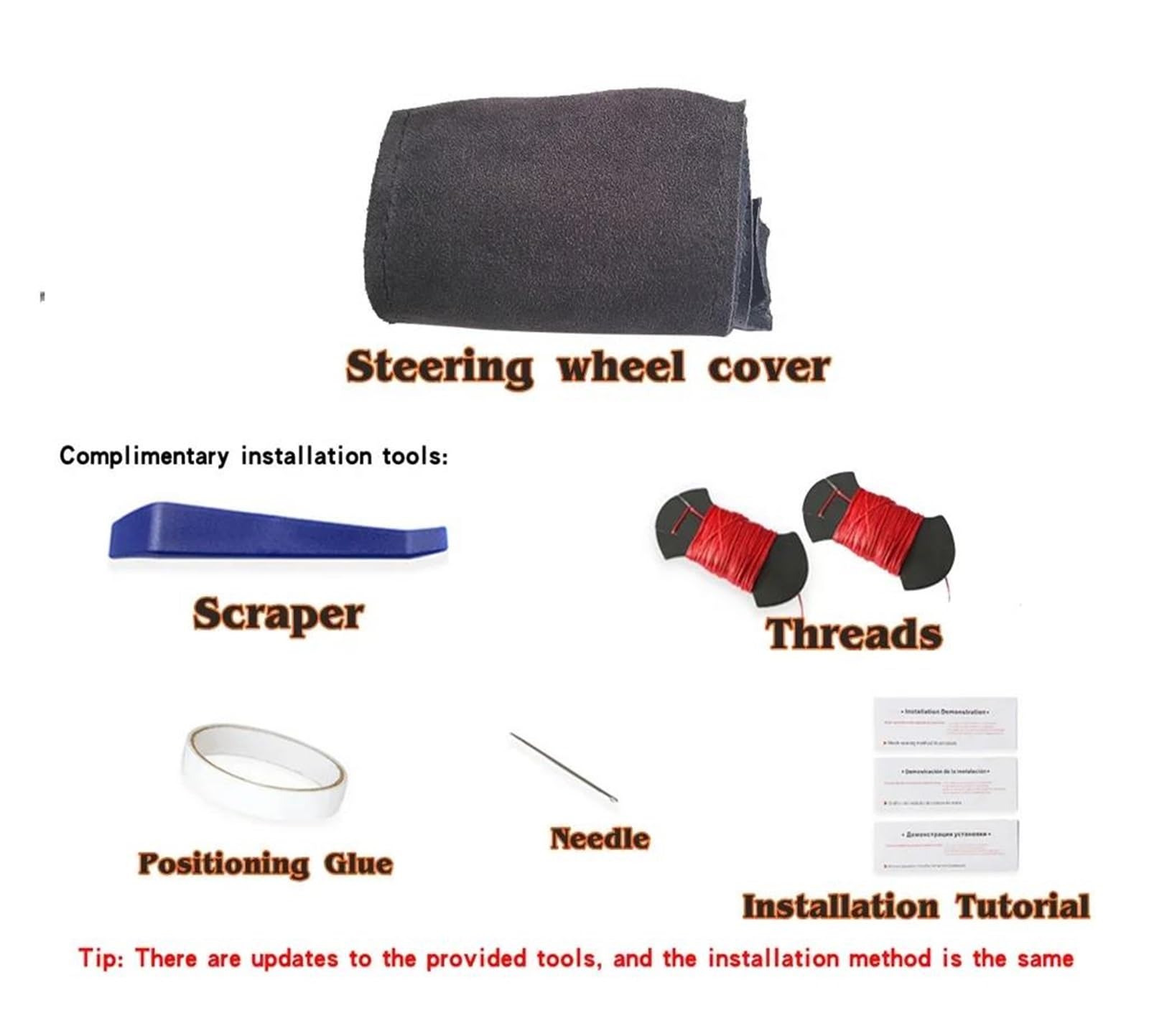 Lenkrad Bezug Auto Lenkrad Geflecht Abdeckung Wildleder Für VW Für Golf 7 Für Mk7 Neue Für Polo Für Jetta Für Passat B8 Lenkung Wrap Lenkradabdeckung(Red Thread)