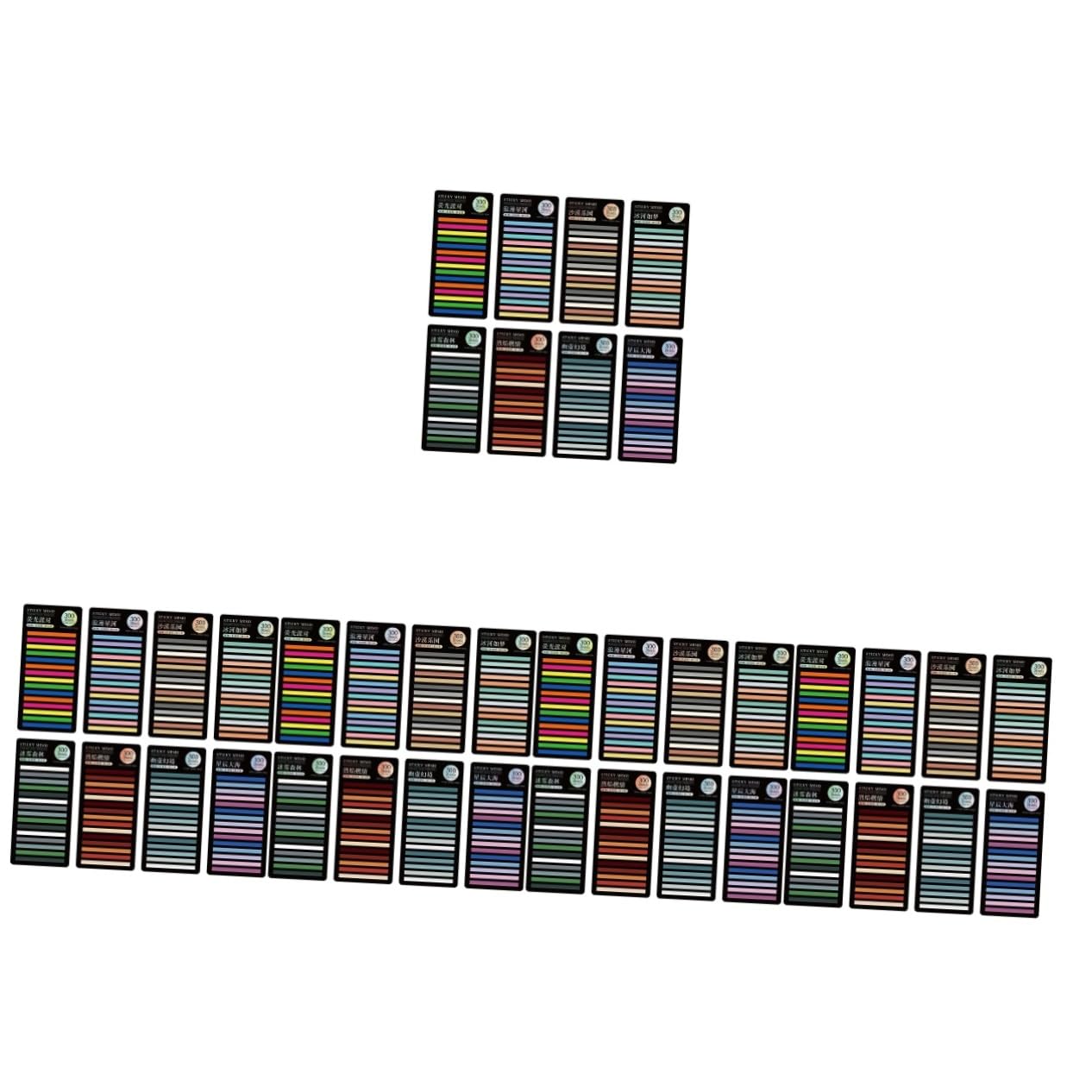 Gadpiparty 5 set Adesivi Schede Super Segnalibri Cancelleria Annotazioni Blocchi Note Riutilizzabili Schede Indice Per Pastelli Articoli Da Scrivania Strisce Colorate 8 fogli*5