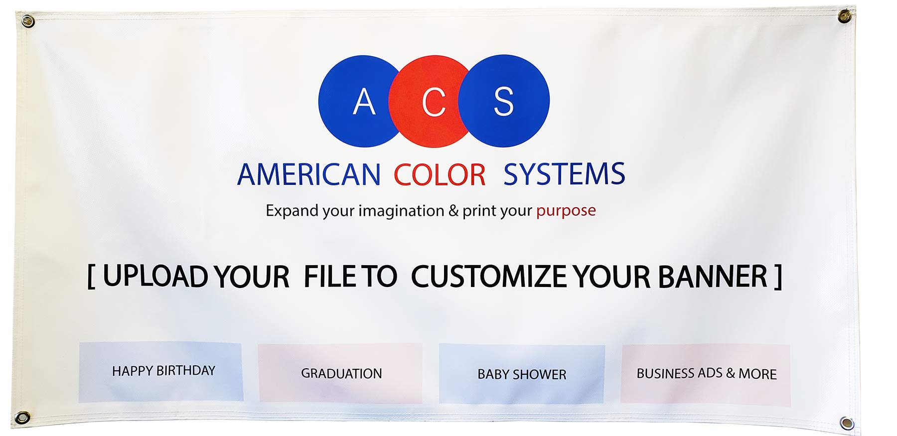 Indoor/(light)Outdoor Custom Banner| Custom Quality Signs for Business or Personal Use | Easy to Hang Banners | Multiple Sizes | (13oz 2'x4')