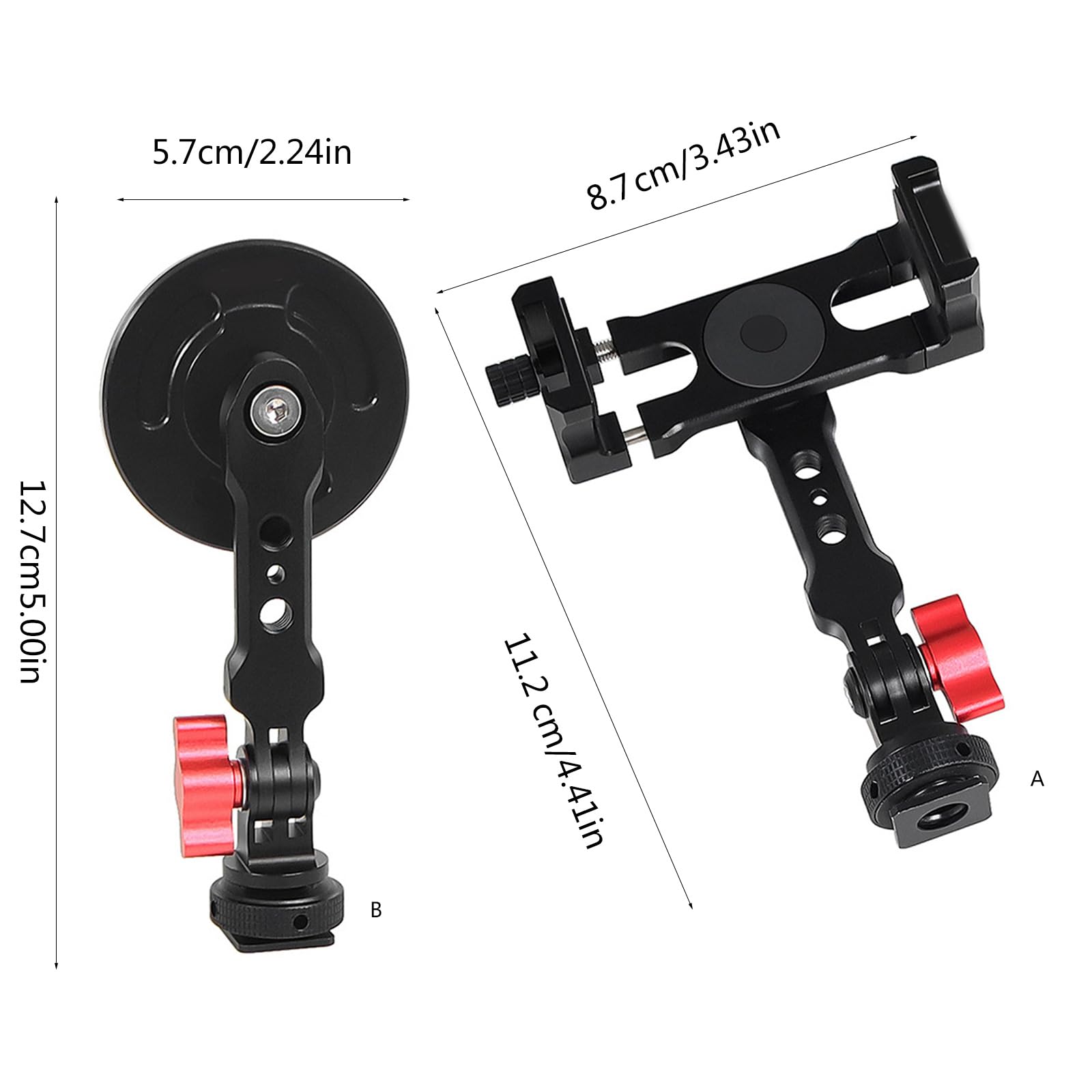 Treppiede magnetico per cellulare, colore nero