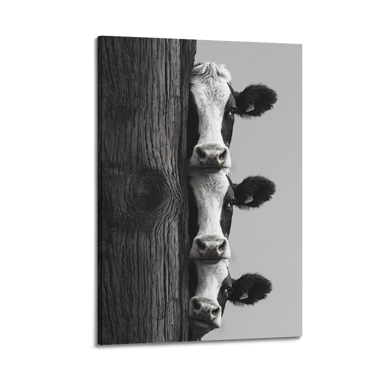 ESTE Funny Animals Dairy Cow Poster Decorative Painting Canvas Modern Art Picture 20x30inch(50x75cm)