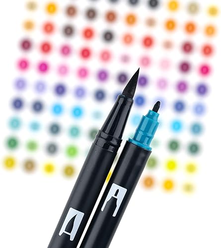 Vista 114 de Tombow Bolígrafos de doble punta. Marcadores artísticos, Escala de grises, Paquete de 10