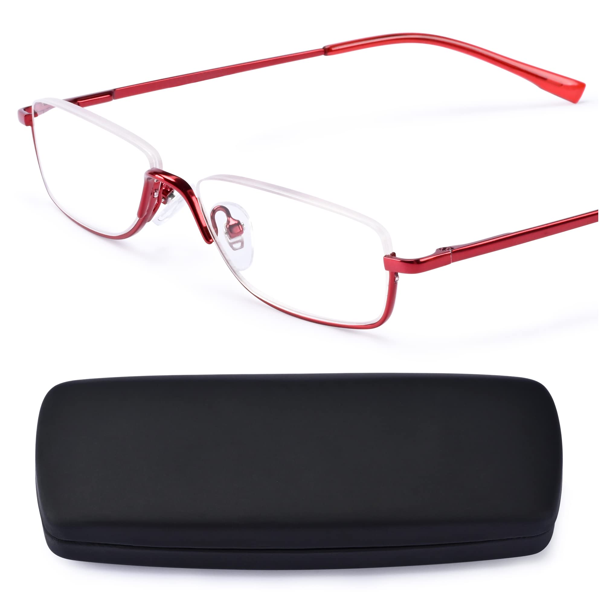 EYEGUARD Lesebrille, Halbrahmen Lesebrille, Leichte Metall Lesehilfe für Männer und Frauen