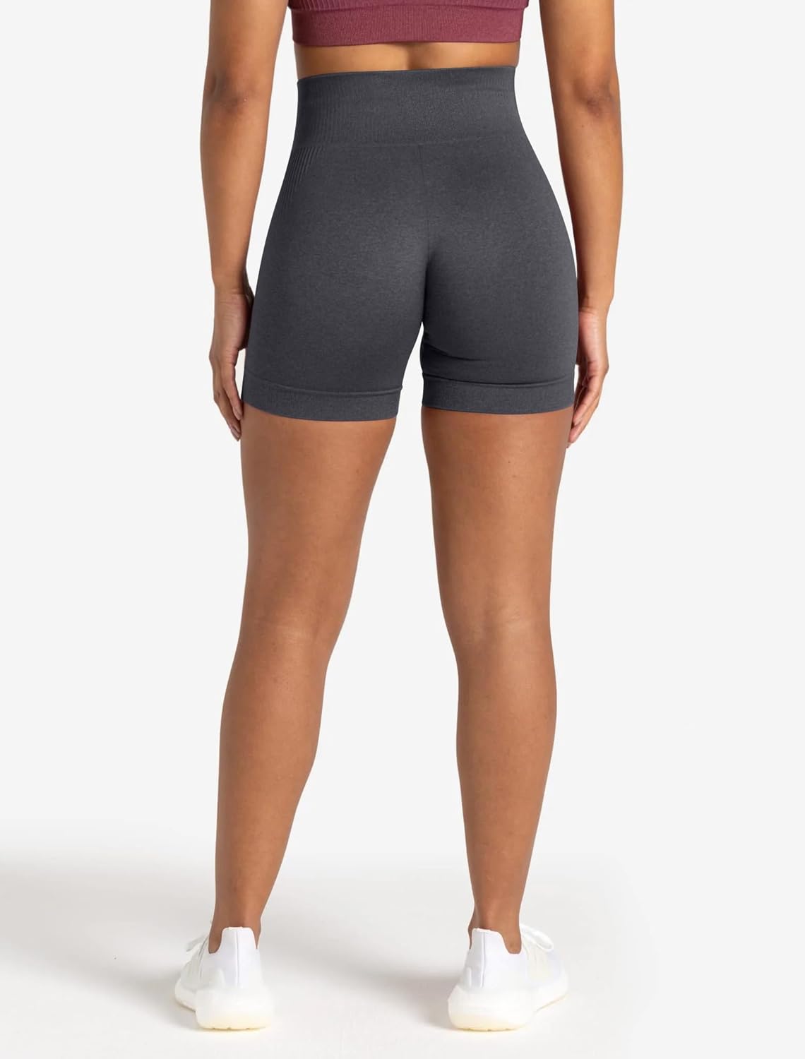 OQQ Women 2 Piece Shorts Butt Lifting High Waist Tummy Control Yoga Athletic Workout Shorts - Image 4