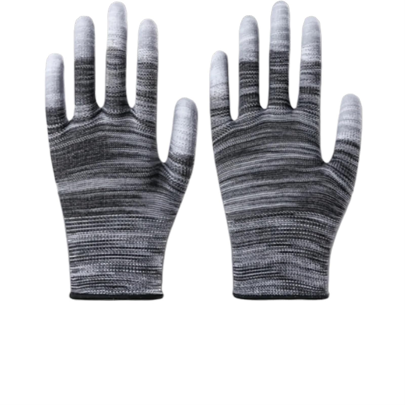 Lot de 4 paires de gants de jardinage colorés for femmes et hommes, gants à doigts enduits, gants de jardinage en PU, gants de travail de protection d'extérieur pour jardinage(Grey)