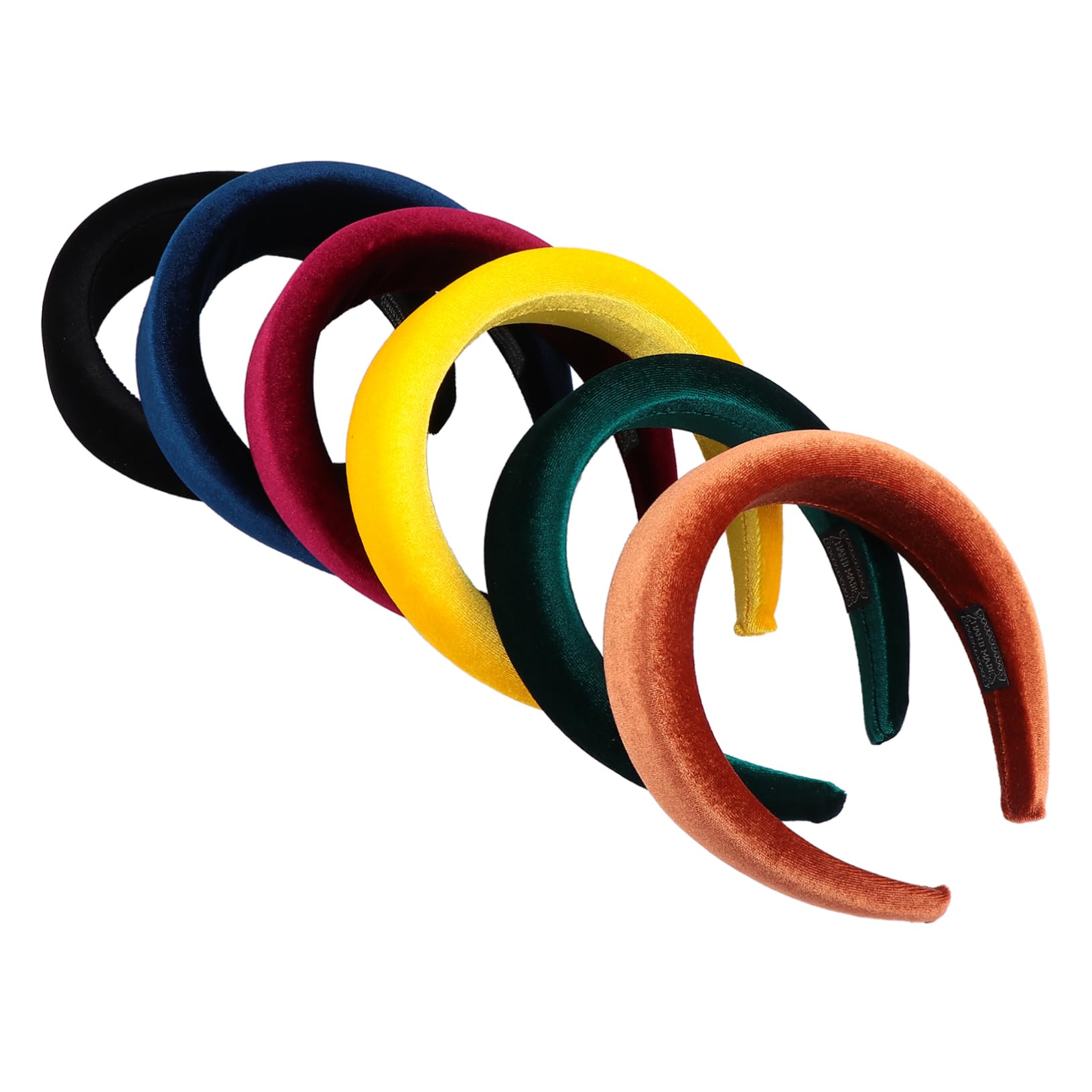 Diademas Gruesas de Terciopelo para Mujer, 6 Piezas | Acolchadas y Anchas, Estilo Fashion y Noble, para Shopping y Uso Diario