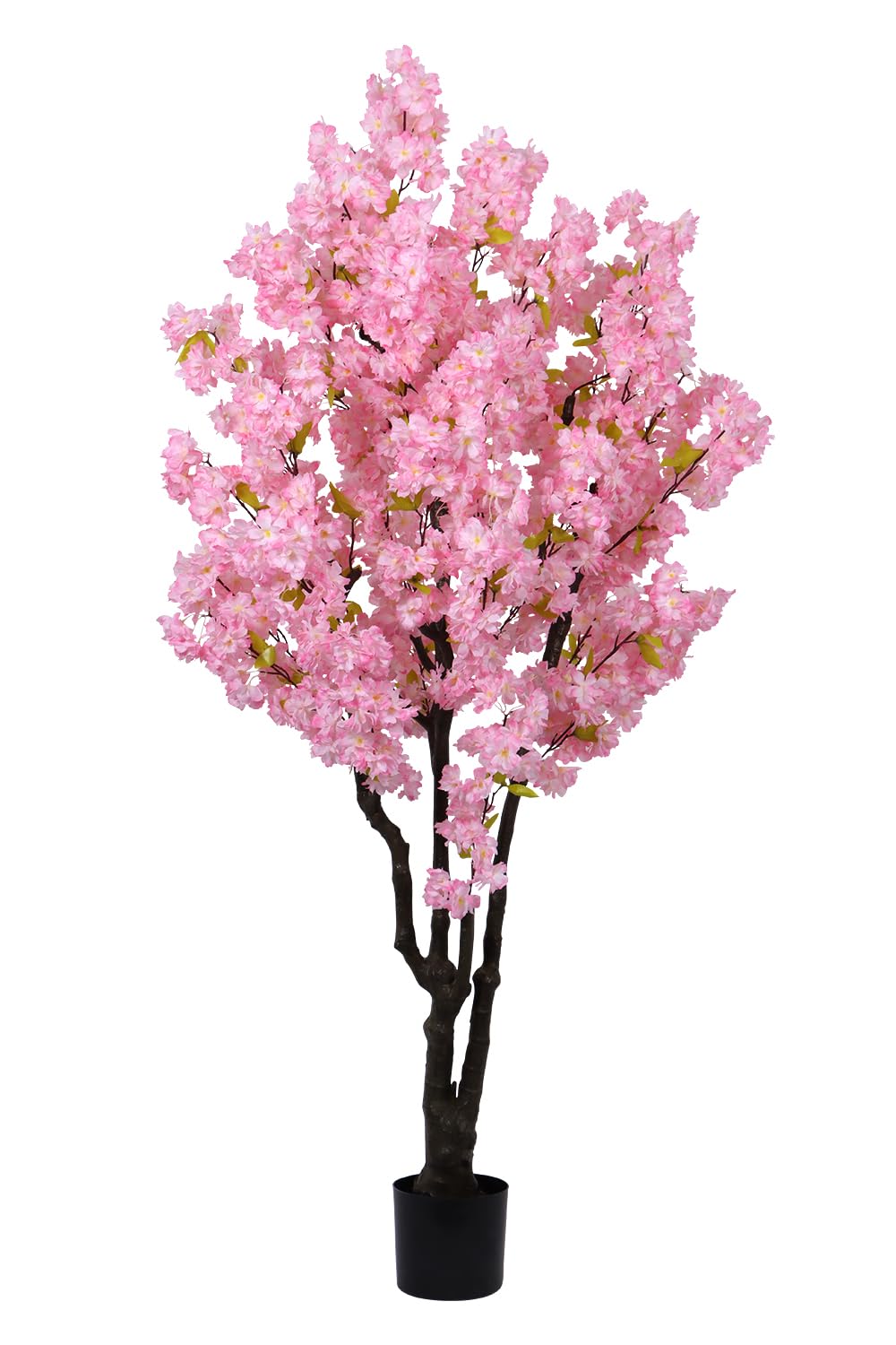 Celestdeco 5.9ft Tall Cherry Blossom Artificial Tree, Handmade Light Pink Cherry Tree,Fake Flower Faux Silk Leaves Plant,Artificial Plants for Home
