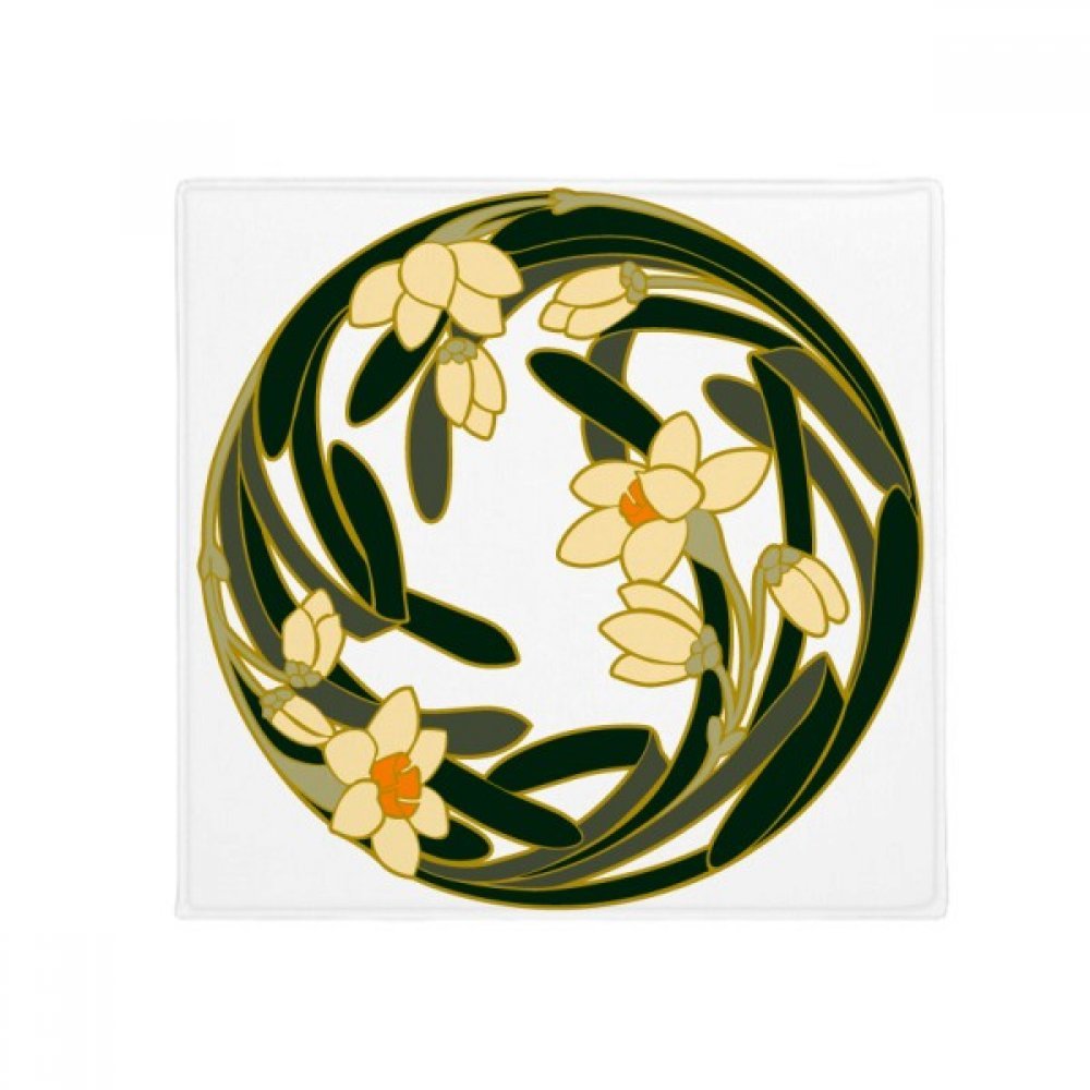 Cadeau maison original avec ce tapis rond 80cm au motif de fleur chinoise