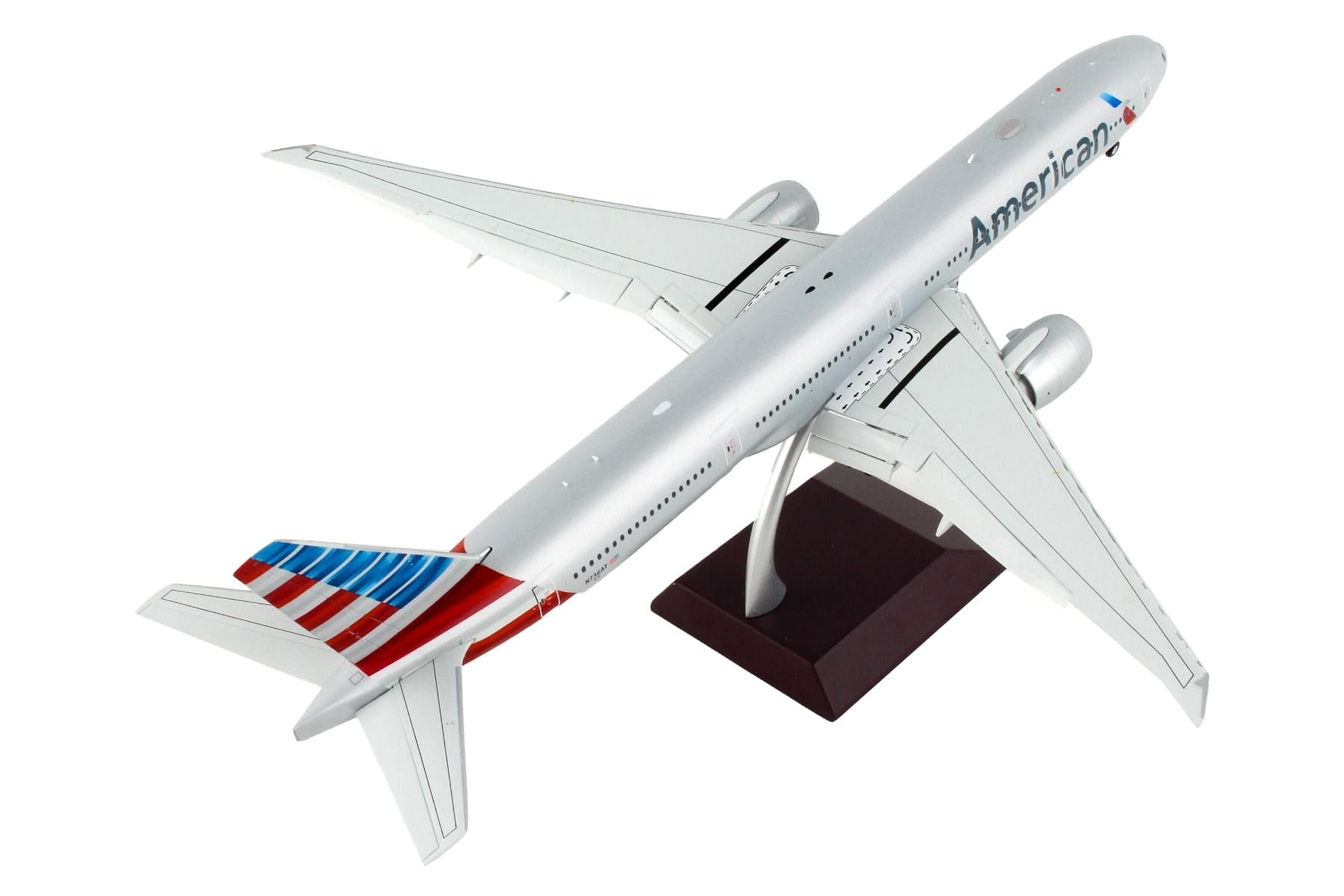 Boeing 777-300ER Commercial Aircraft with Flaps Down American