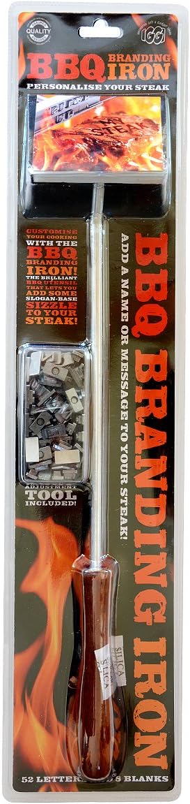 IGGI BBQ Steak Burger Branding Iron with interchangeable letters