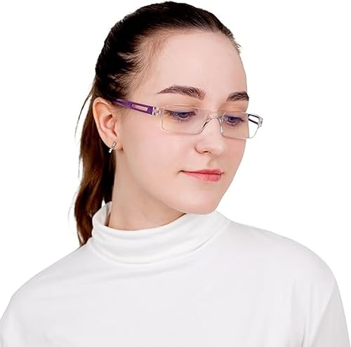 Miniatura 5 de YEIN Gafas de lectura, 8 pares de anteojos de lectura con bloqueo de luz azul para hombres y mujeres, lectores de marco cuadrado de moda (4 negros +
