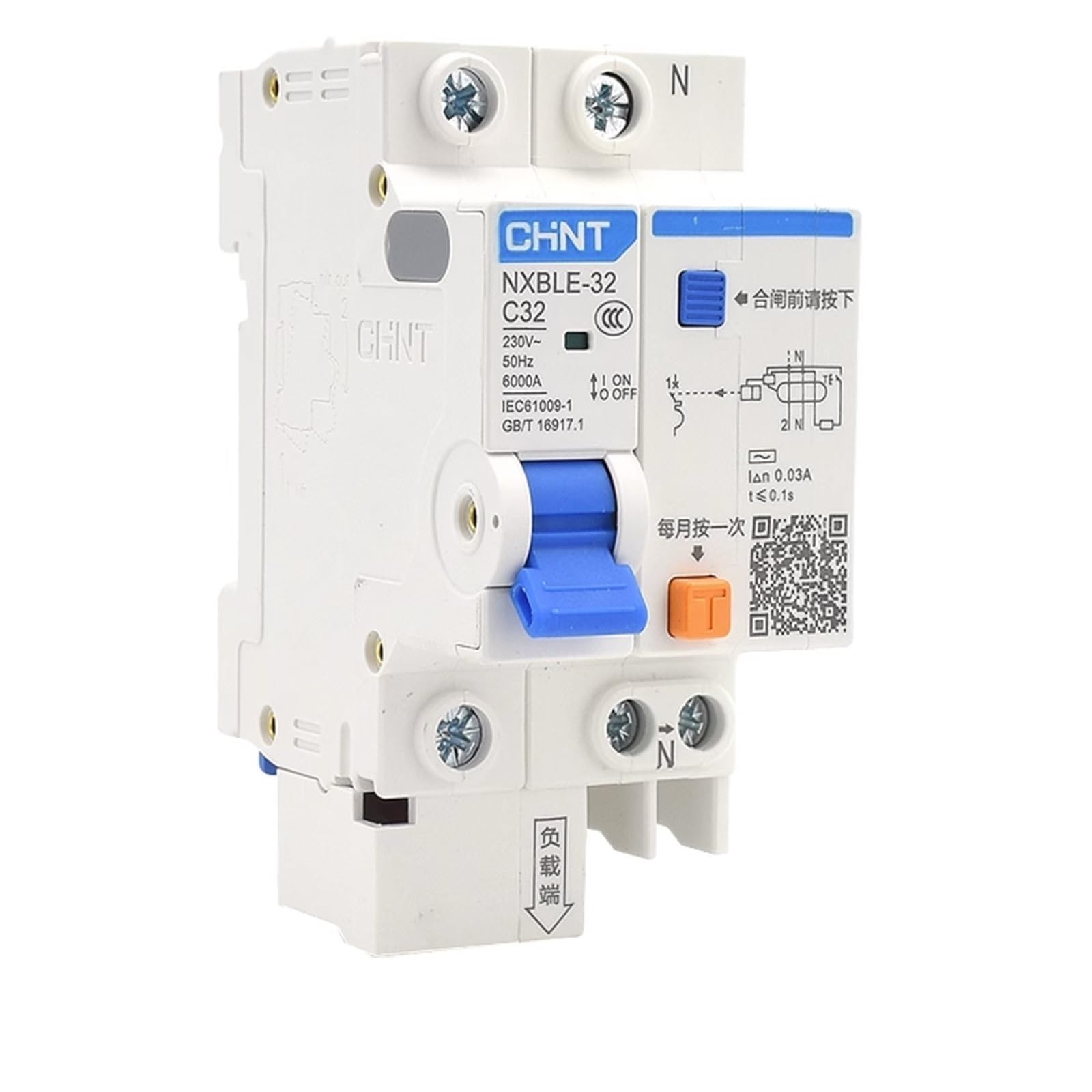 YFHGULBTK 1pcs Leakage Protection Circuit Breaker Type C NXBLE-63/32 3P+N 10A 16A 20A 25A 32A 40A 50A 80A 100A 125A(Nxble 3pn 125a)