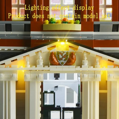 Miniatura 8 de Kit de luces LED compatible con Lego Town Hall - para Creator 10224 (juego de modelos no incluido)