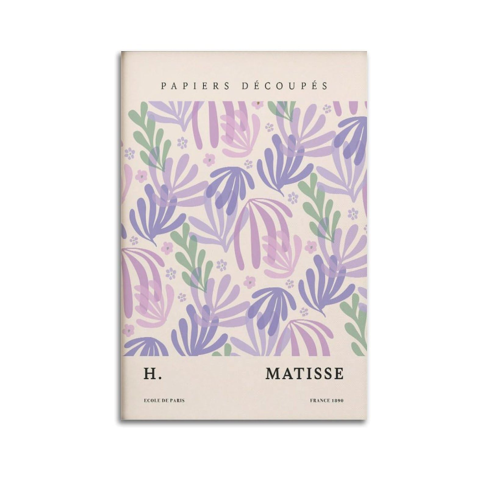 xiaoxiaoshen Matisse Flower Papiers Decoupes Floral Canvas Poster Wall Art Prints Room Aesthetic Murals Bedroom And Living Decorations 24x36inch(60x90cm)