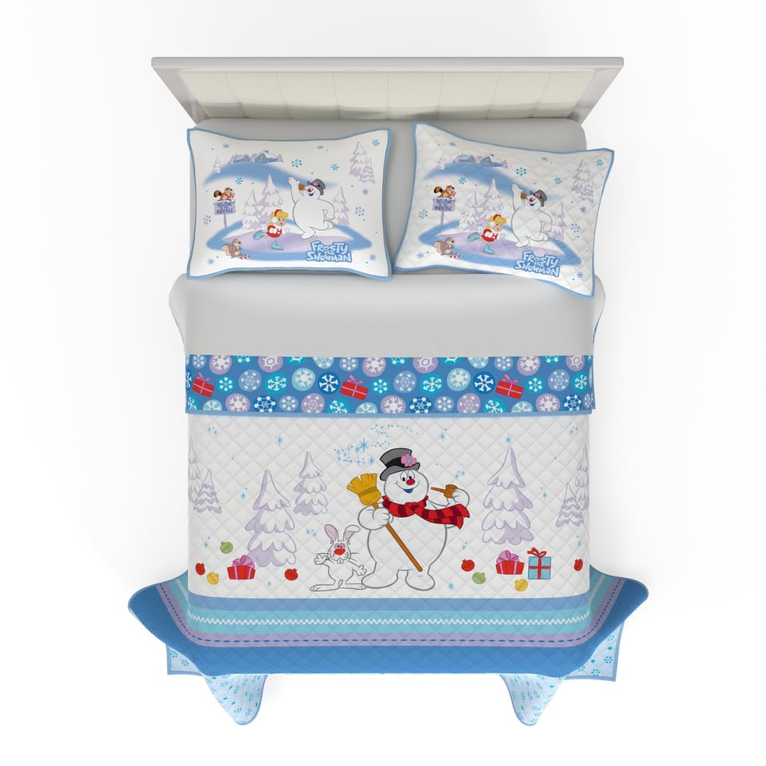 Franco Frosty The Snowman Holiday Quilt Set - Full Size 88 X 92, 3 Piece Bedding Set - View #8