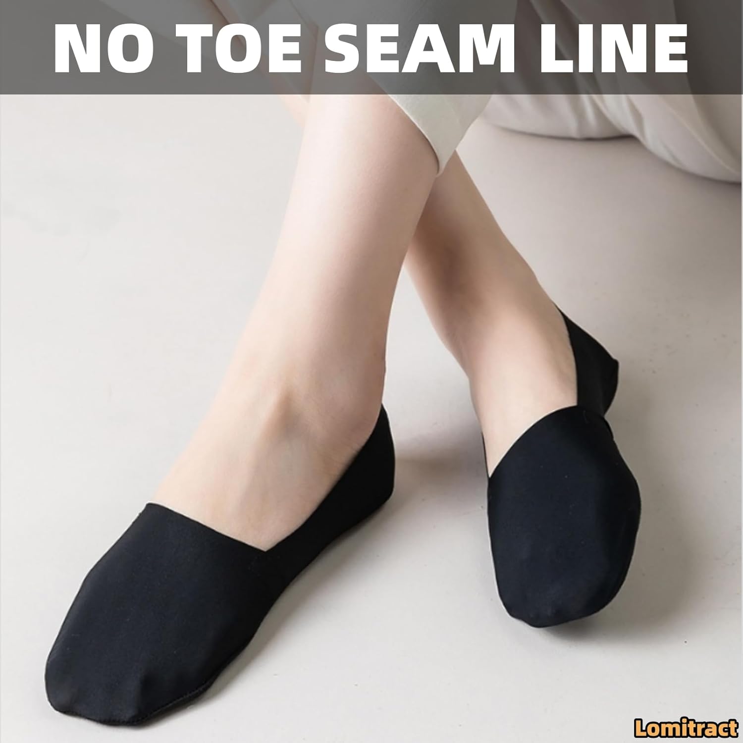 Lomitract Thin No Show Socks (Women 5-12), Made of Ice Silk Surface on the Surface & Cotton on the Bottom - Image 5