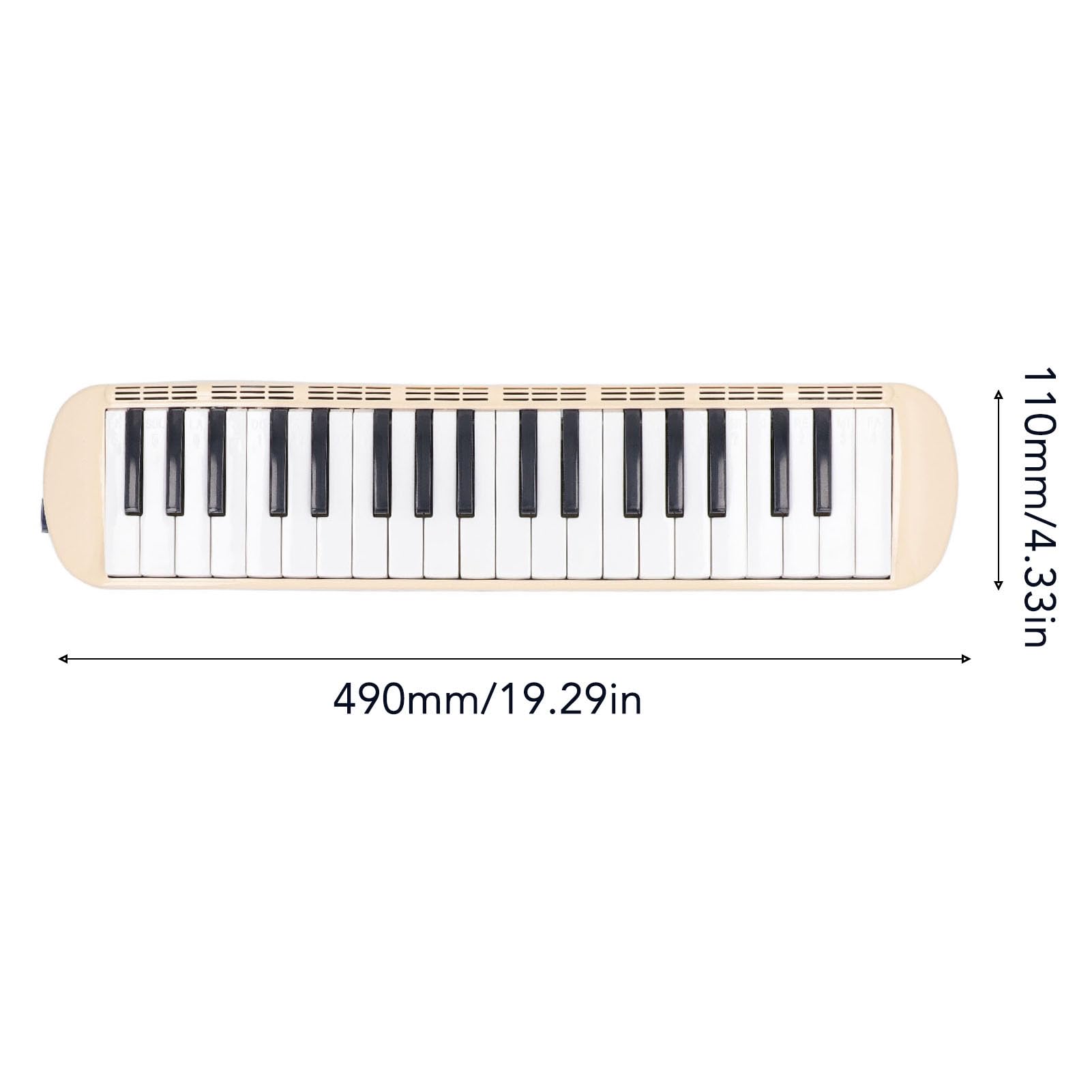 37 Klawisze Melodica Klawiatura, Przenośny Instrument Fortepianowy Instrument Melodica Instrument dla Początkujących z Ustnikiem do Przechowywania Worka do Przechowywania
