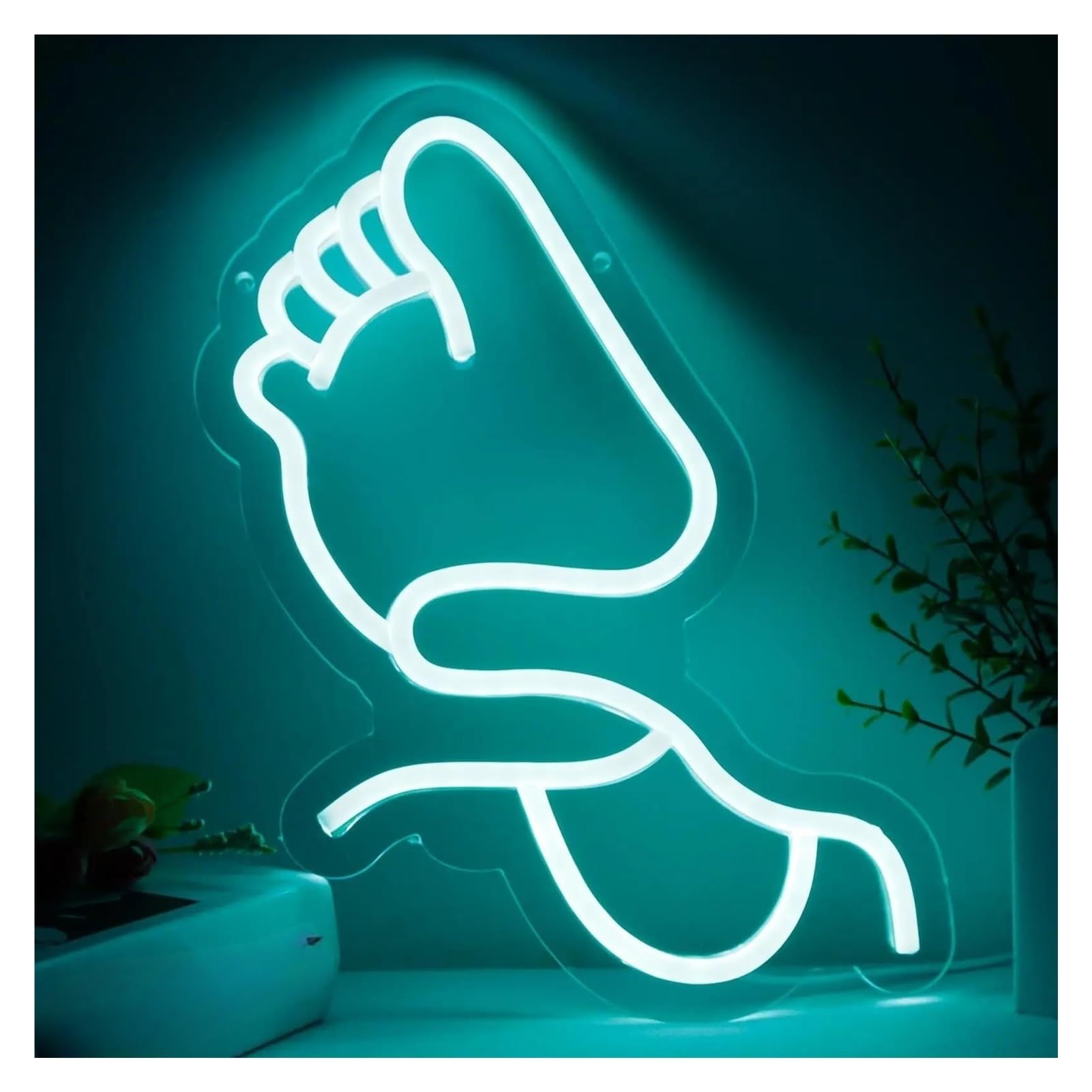 Luces de neón Letrero De Neón De Masaje De Pies, Adecuado Para Salones De Masaje, Centros De Spa O Espacios De Ocio En El Hogar 31x23cm