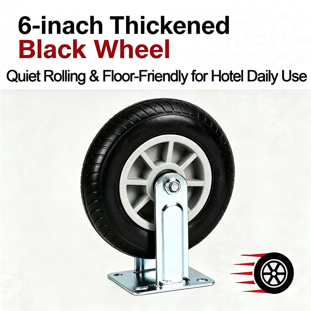 Carrello portabagagli dell'hotel Carrello del facchino | Telaio in acciaio inossidabile, con ruote silenziose da 6", per usi commerciali di hotel e resort