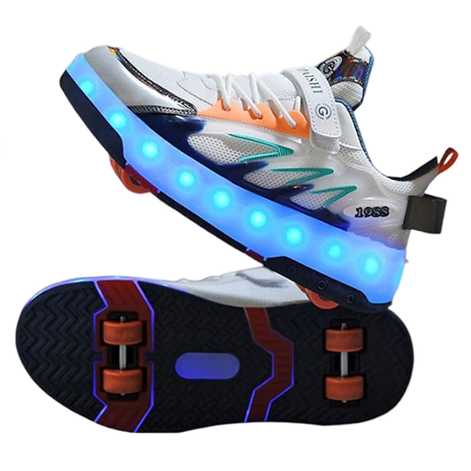 Zapatos con Ruedas para Niños y Niñas,2 en 1 Zapatillas con Ruedas,Zapatillas de Skateboard con USB Recargable para Niño,Recargables,Multiusos,para Regalos de cumpleaños y Navidad