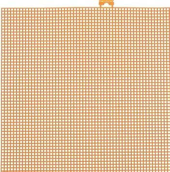 7 Mesh Count Orange Plastic Canvas Sheets Bulk 10.5 x 13.5 Inch 12 Sheets