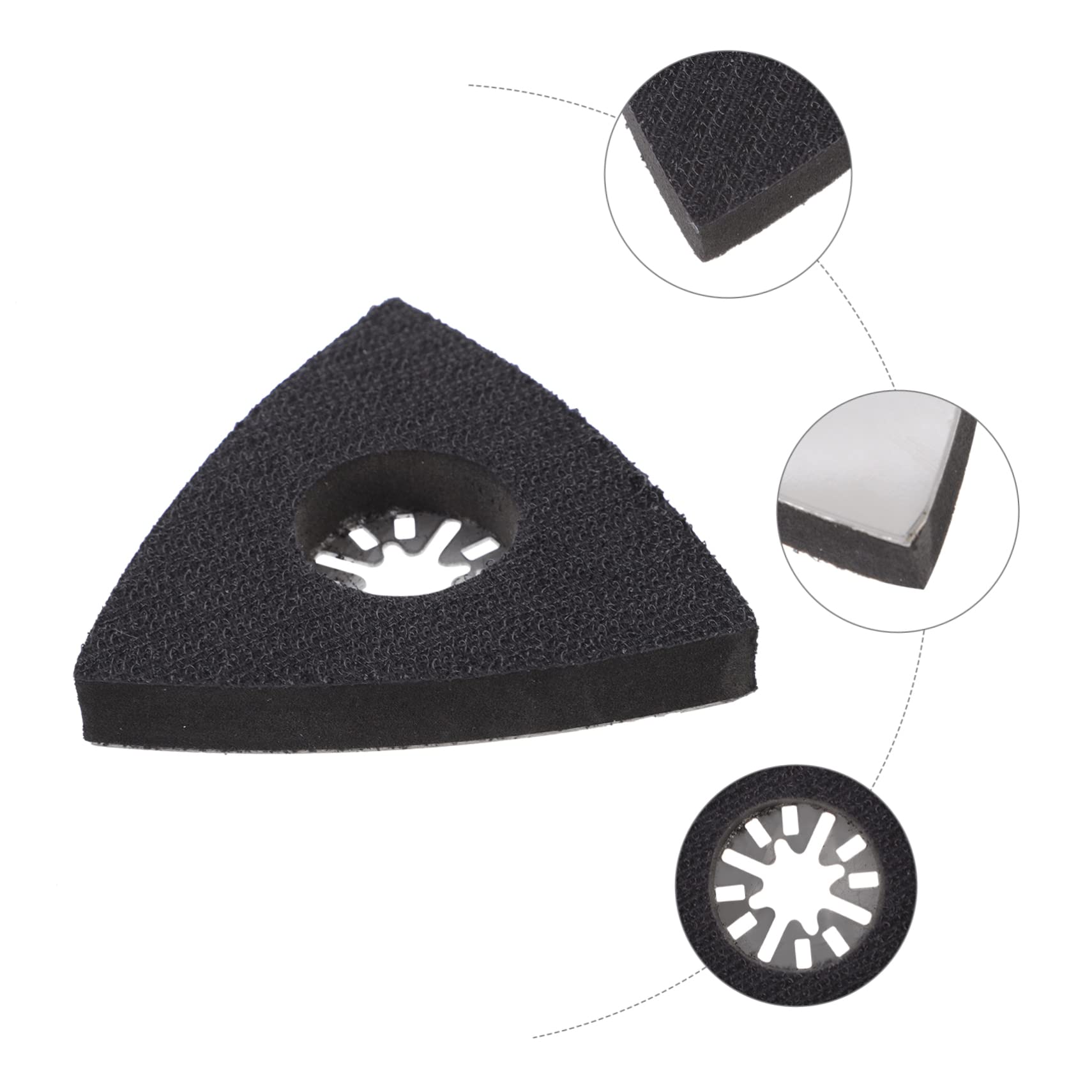 KICHOUSE Disco Abrasivo Triangolare Accessorio Per Levigatrice Elettrica Dischi Abrasivi Per Levigatrice Dischi Neri Adatto Per Aree Ristrette e Angoli Stretti