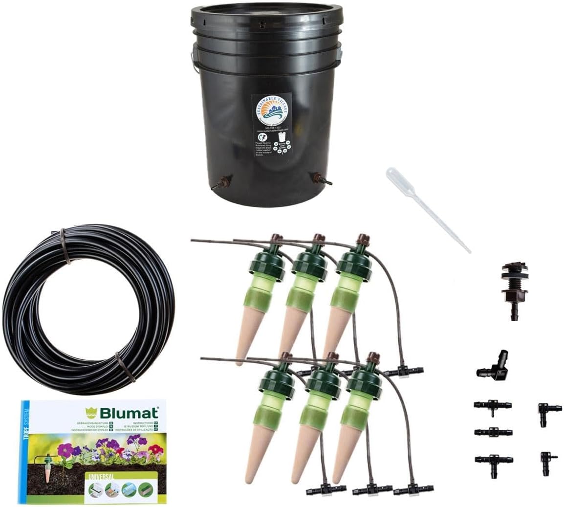 Blumat Drip Irrigation System - Tropf Automatic Plant Watering Devices - Universal Garden Watering System Kit - Easy Setup -Saves Water and Ensures Healthy Growth - 6 Pack