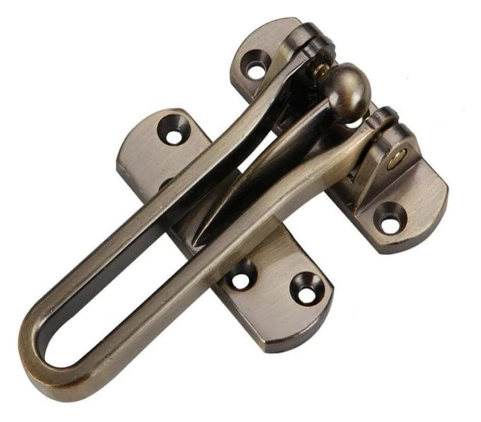 WDWDW Window Handles Door Bar Restrictor,Lock Bolt,2Pcs Household Security Guard Zinc Alloy Hasp Latch Chain Home