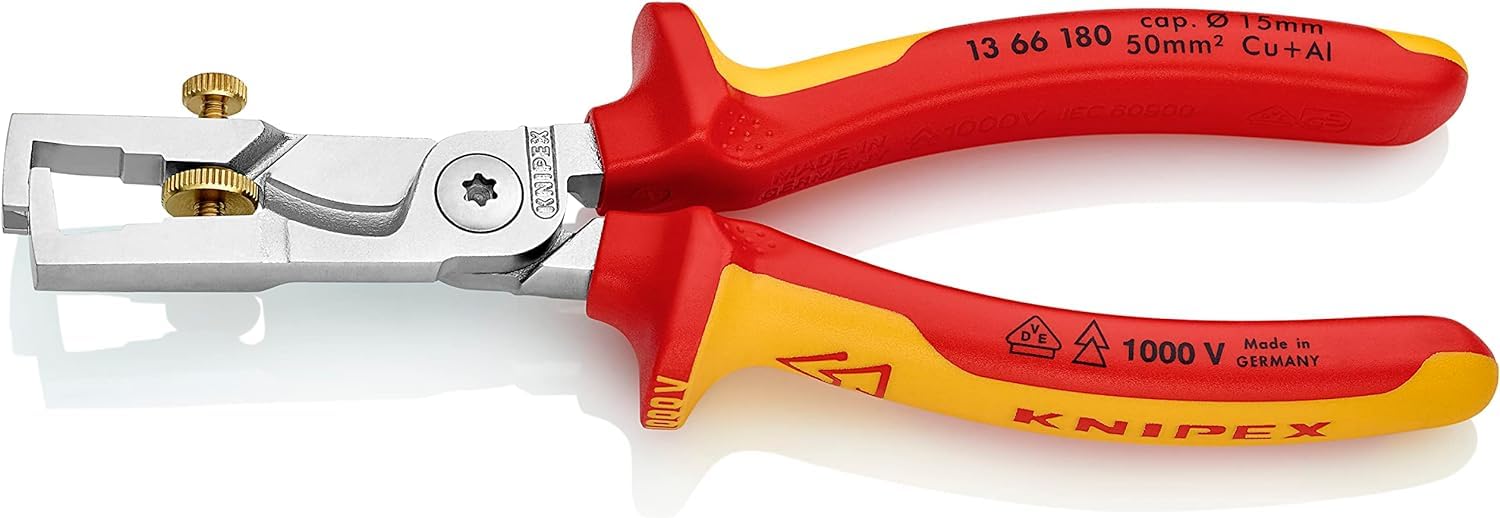 KNIPEX StriX Abisolierzange mit Kabelschere VDE 180 mm 13 66 180