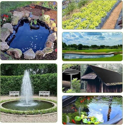 Bâches de bassin ultra-résistantes contre les fuites d'eau : membrane de jardin 4x12m