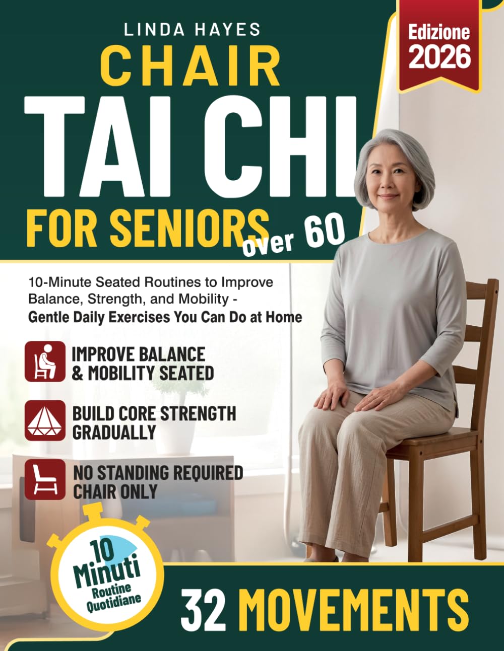 Chair Tai Chi for Seniors Over 60: 10-Minute Illustrated Seated Routines to Relieve Joint Pain, Rebuild Balance, and Restore Confidence - No Standing Required (Tai Chi for Seniors Series)