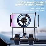 Universel 360° Pro Support magnétique de téléphone de voiture (2026) – Super forte aspiration & Support téléphonique réglable pour tous les téléphones portables, visionnage mains libres avec anneau métallique, pas d'interférence de signal