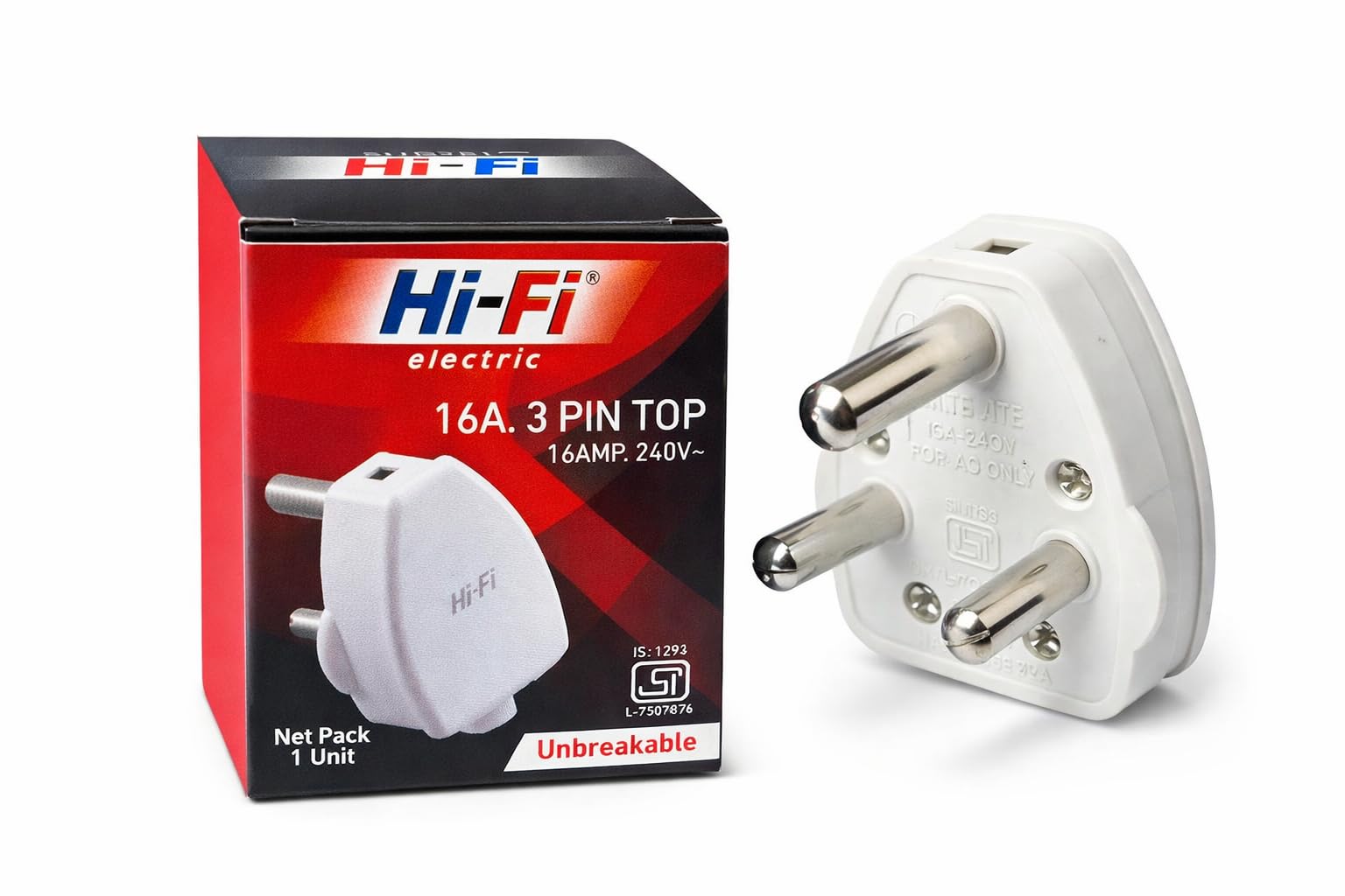 Hi-Fi 3 Pin Plug top 16Amps. - 240V~-picture-18