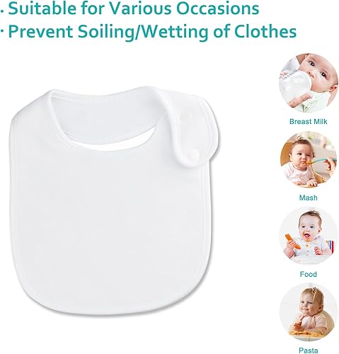 Miniatura 3 de Baberos para bebé, suaves y absorbentes, de algodón orgánico, tipo bandana, set de baberos para niños y niñas recién nacidos de 0 a 36 meses