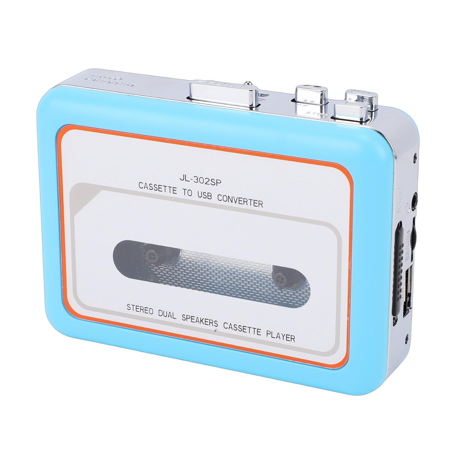 Lettore di Cassette con Doppi Altoparlanti Portatile Facile Conversione MP3 per gli Amanti della Musica Uscita da 3,5 Mm Alimentata Tramite USB