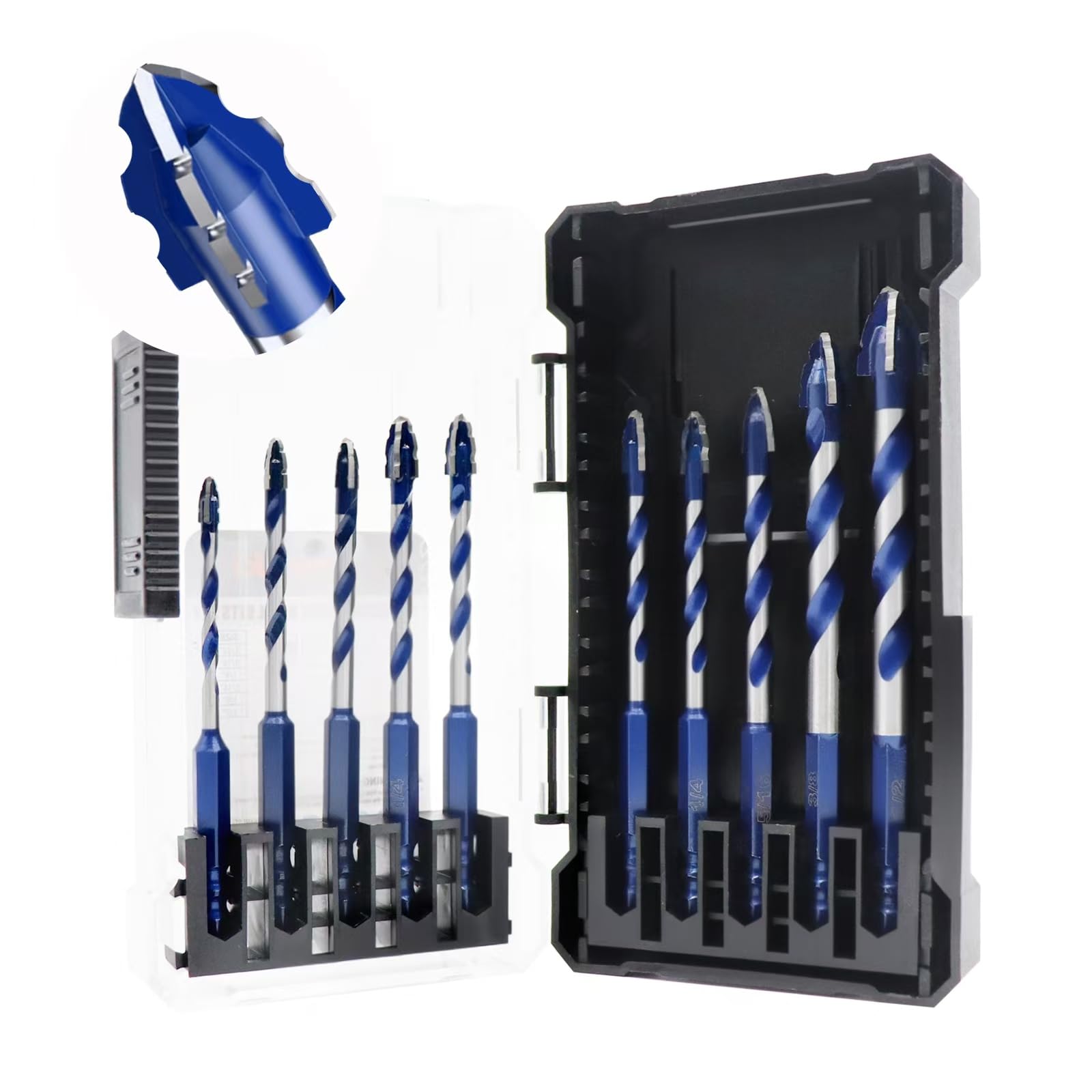 Keewaki Cross-Tip Carbide Drill Bits with Serrated Teeth
