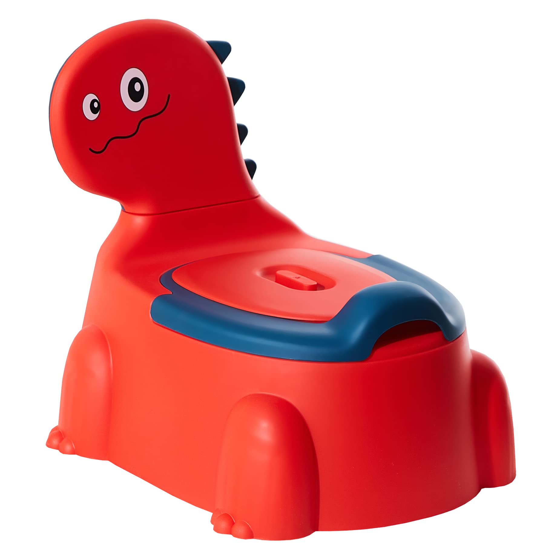 Potty Training Toilet Seat - Toddler Toilet Seat - Kids Toilet Seat with Backrest - Dinosaur Potty - Baby Toilet - Comfortable Non-Slip Splash-Proof and Odour-inhibiting - Easy to Empty - Removable