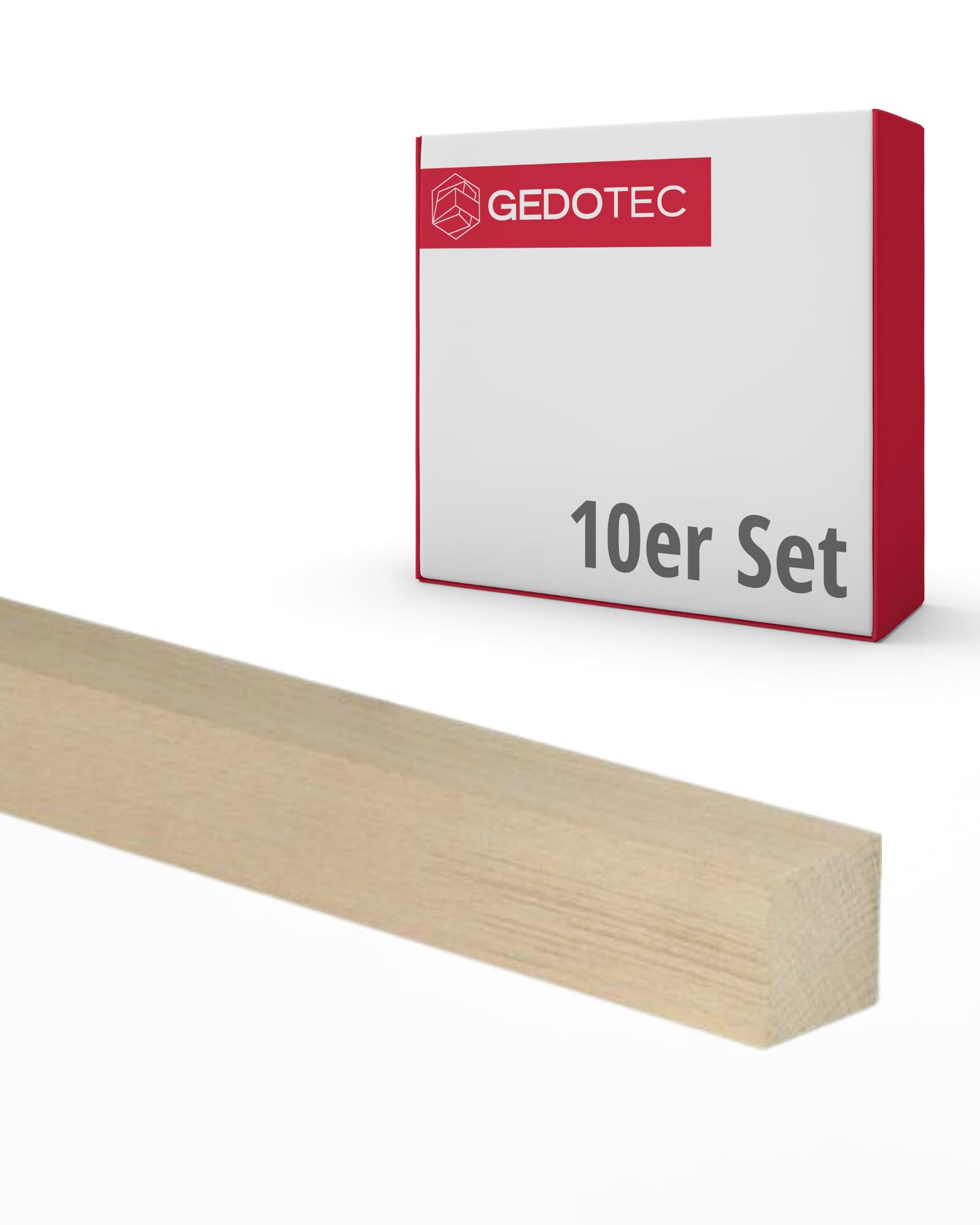 Gedotec Listwy drewniane do majsterkowania i budowania z drewna bukowego, 95 cm, 10 sztuk 30 x 30 x 950 mm, podstawowe, kantówki do majsterkowania i budowy mebli – listwy z drewna bukowego