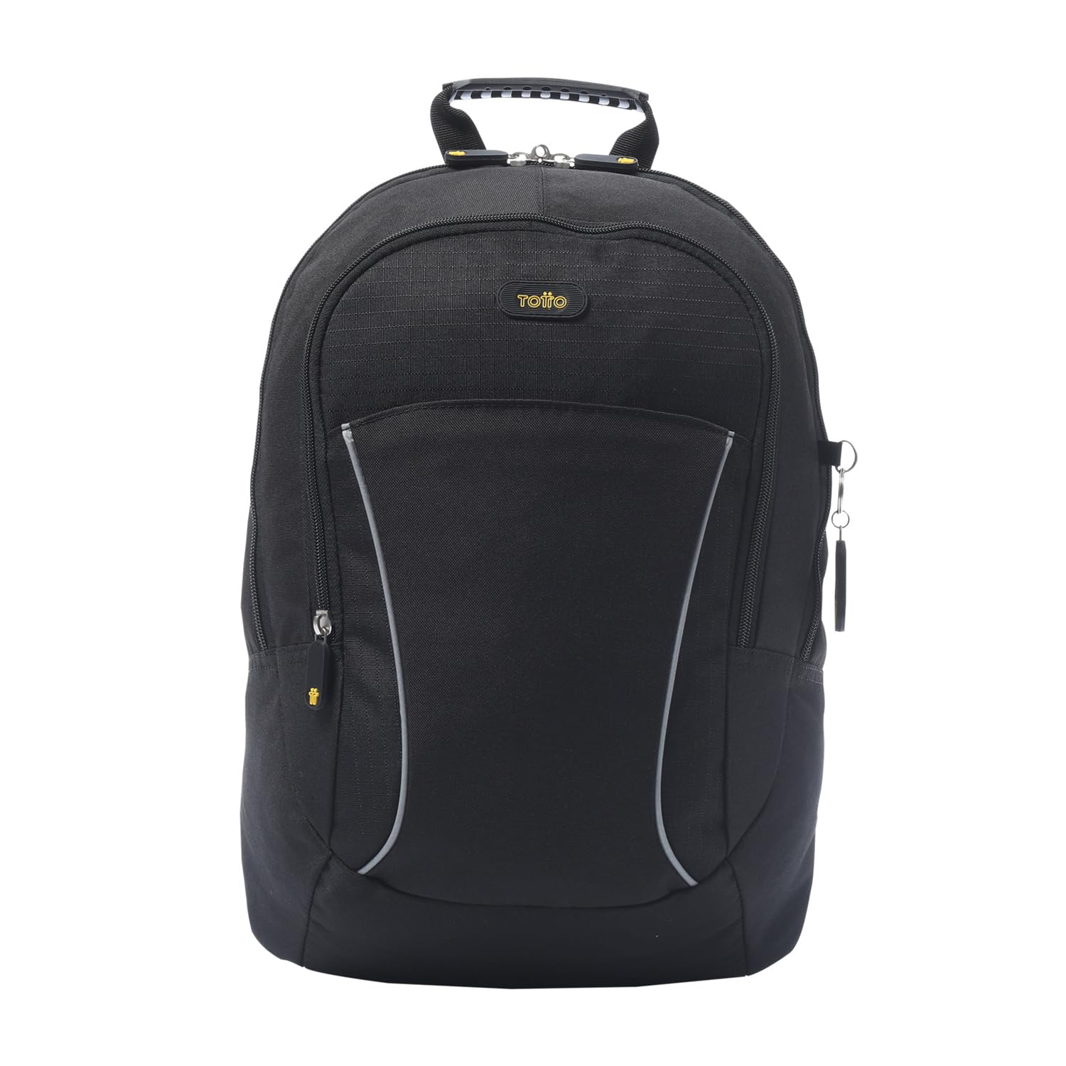 TOTTO - Mochila para Ordenador Portátil de 14 Pulgadas, Modelo Arvar 2.0, Capacidad 22 L, Bolsillo Secreto, Argollas para Candado, Espaldar Ergonómico con Flujo de Aire, Correas en S, Color Negro