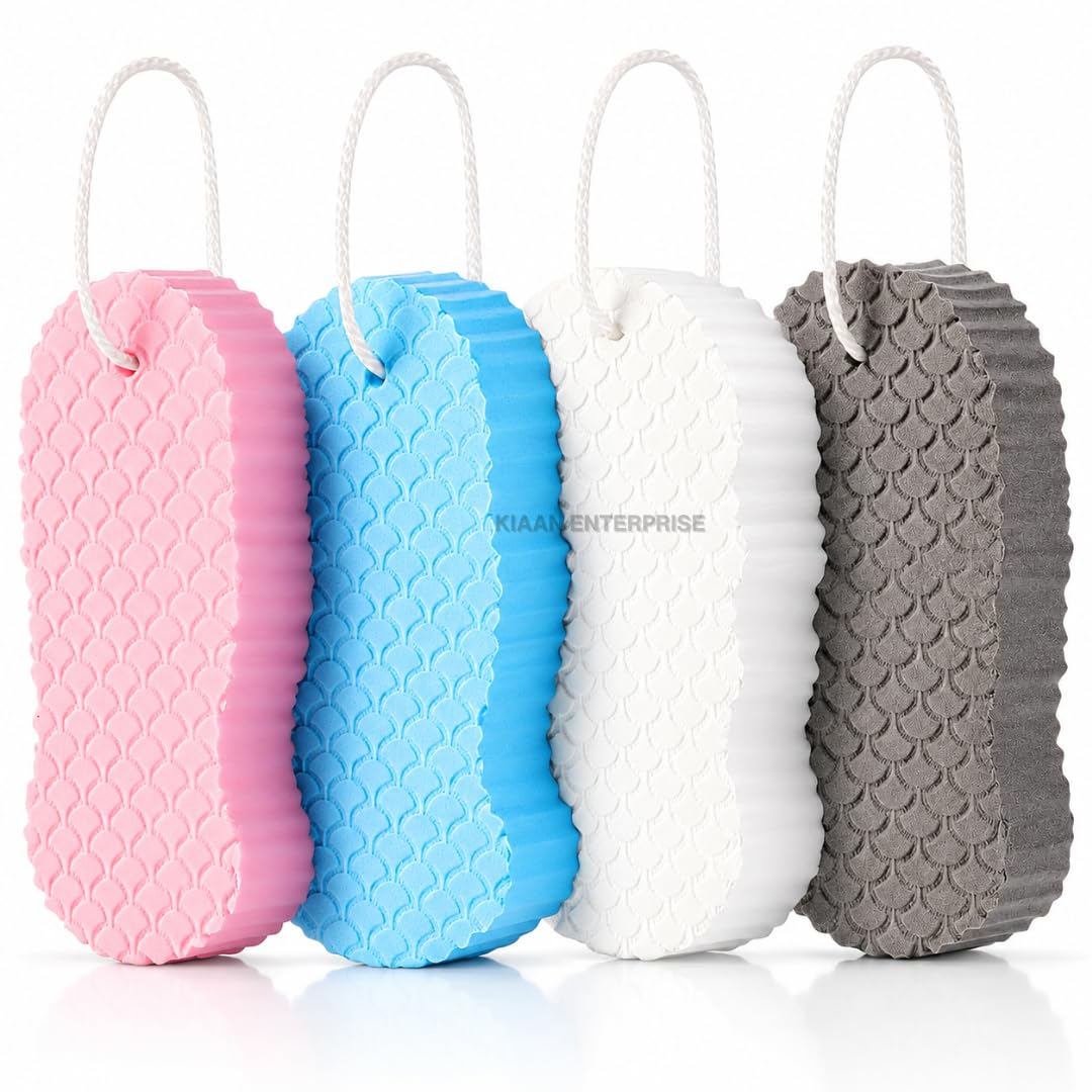 Baby Bath Sponge for Men Body Bathing | Soft Foam Shower Sponge for Deep Cleaning & Gentle Exfoliation | Quick Dry Body Scrubber Bath Loofah for Daily Skin Care (Pack of 3)-picture-24