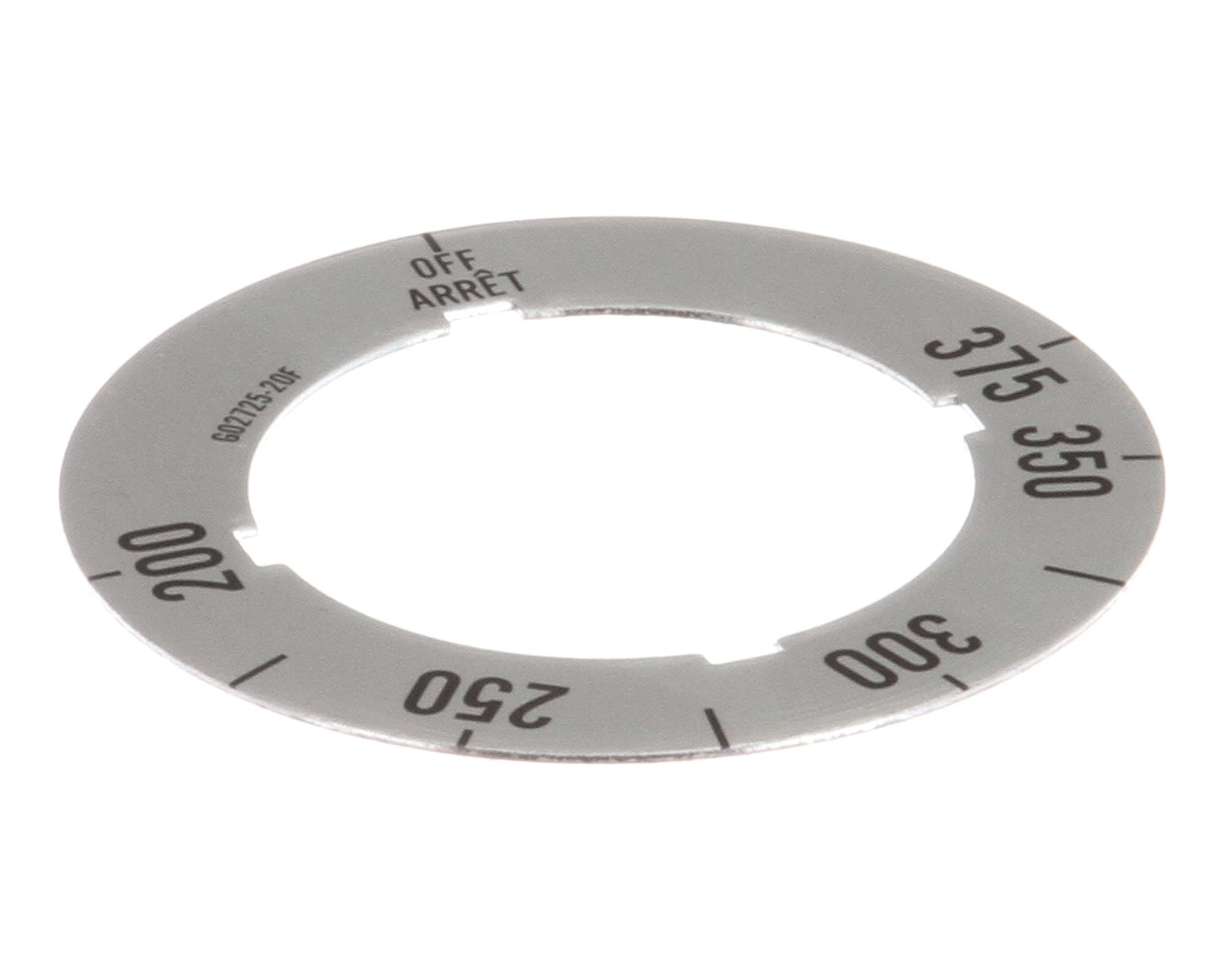 Garland G02725-20 insert de cadran Off/375F pour restaurer l'affichage du four