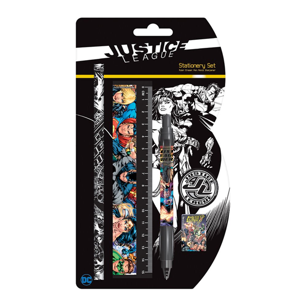 Pyramid International Multi-Colour Justice League (United) Official Stationery Set, Paper, 30 X 91.5 X 1.3 Cm